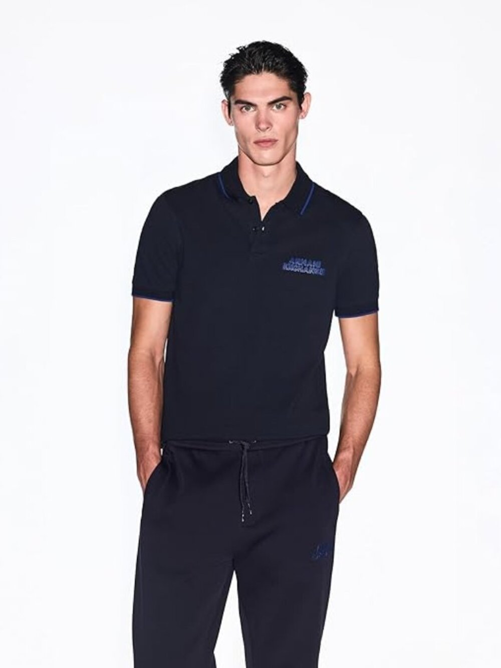 Armani Exchange Black Polo Small